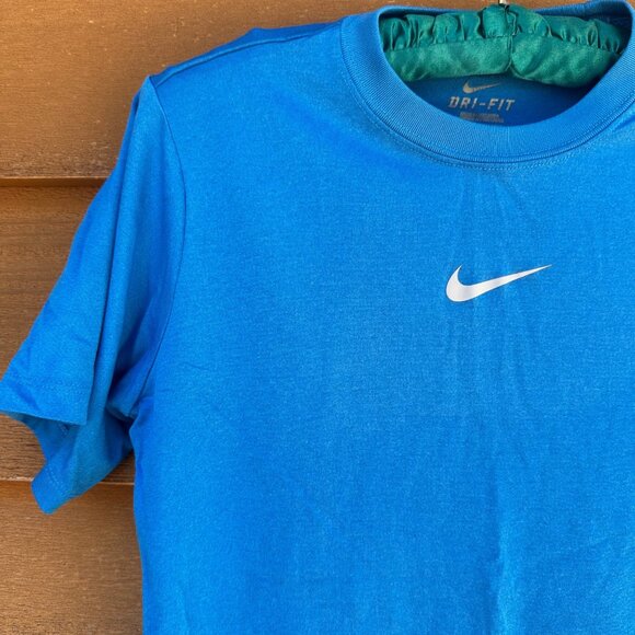 Nike Dri-Fit Boys Blue Crewneck T-Shirt Size M Lightweight & Breathable Athletic - Picture 4 of 11